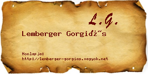 Lemberger Gorgiás névjegykártya